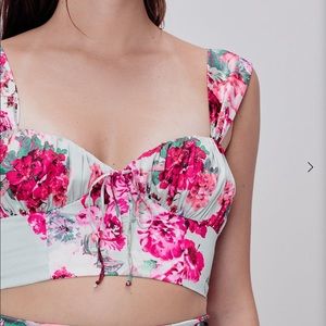 NWT For Love and Lemons Robin Crop Top